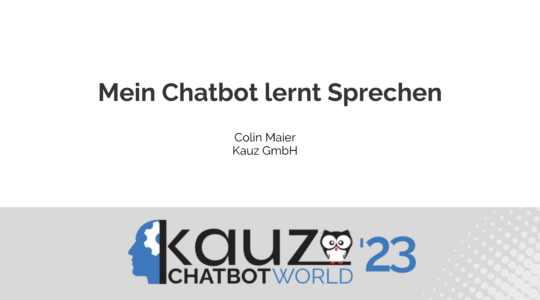 Colin Maier Mein Chatbot lernt Sprechen